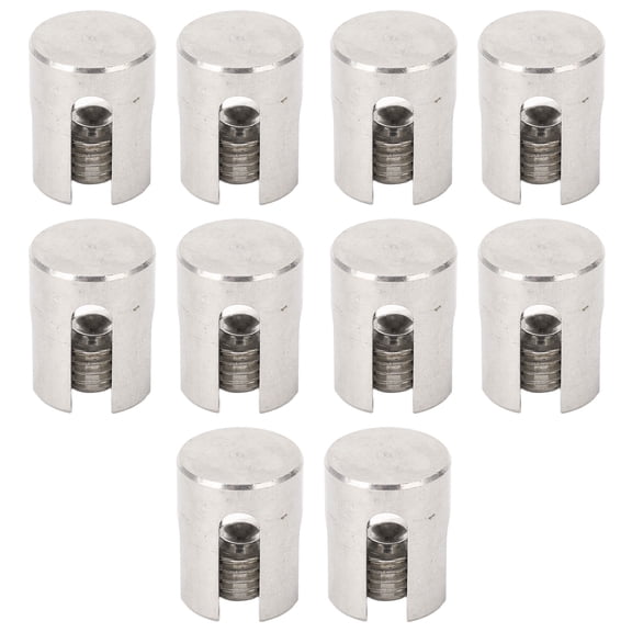 BOKYAN 10Pcs Wire Rope Trellises Cross Clip Stainless Steel Cable Railing Rope Clamp for Wall Trellises System 6mm