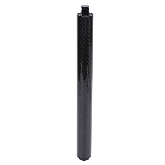 BOKYAN 12 Inch / 30.5 cm Carbon Fiber Billiard Pool Cue Extension, Lightweight Pool Cue Extender Billiards Accessory with Rubber End Cap for Professional and Home Training Use