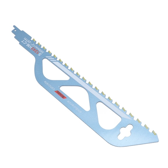 BOKYAN 12 Inches / 305mm Cemented Carbide Reciprocating Saw Blade for Masonry Brick Porous Concrete Cutting Heavy Duty Demolition Tool Accessory Blue