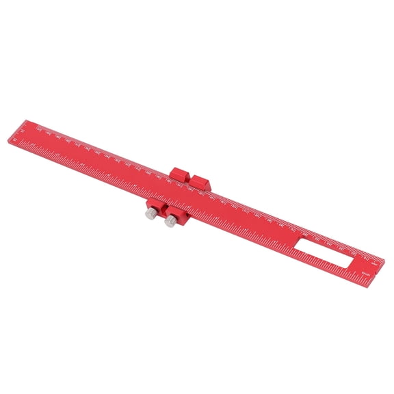 BOKYAN 12in Aluminum Woodworking Pocket Ruler Multifunctional Adjustable Sliding Square Tool Metric Inch Measurement Scribing Try Square for Carpentry Construction