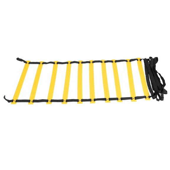 BOKYAN 16.4 ft / 5m Agility Ladder 10-Rung Speed Training Footwork Stairs for Soccer Football Basketball Fitness Workout with Black Rope