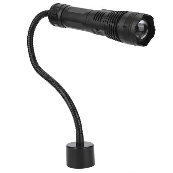 BOKYAN 2 in 1 USB Rechargeable LED Flashlight and Portable Working Light with Magnetic Base, 20000LM High Brightness for CNC Milling Machine, Aluminum Handheld Torch, 16.3 cm / 6.4 inches