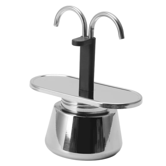 BOKYAN 2 Cup 100ML Moka Pot Stainless Steel Espresso Maker (5.5 inches / 14 cm)