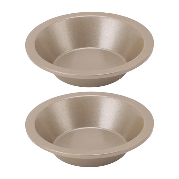 BOKYAN 2Pack Gold Hamburger Bun Mold Carbon Steel, NonStick, Round Cake Pan for Buns, Pancakes & More