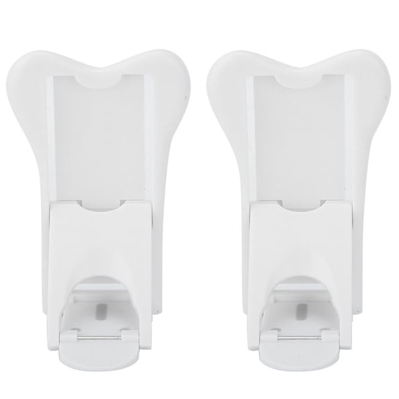 BOKYAN 2-Pack White ABS Sliding Door & Window Safety Lock Childproof Anti-Collision Clip, Eco-Friendly, Double-Sided Adhesive, Easy to Apply & Clean