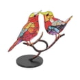 thumbnail image 1 of BOKYAN 2-Piece Colorful Metal Bird Ornament Tabletop Decoration for Home Visual Decompression Figurine Knick-Knacks, 8.9 inches / 22.5 cm, 1 of 5