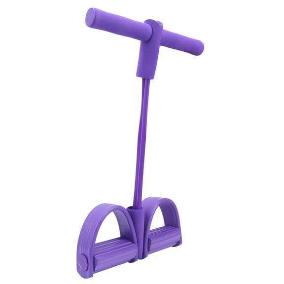 BOKYAN 2-Tube Foot Pedal Pull Rope Elastic Leg Puller Sit-Up Abdominal Fitness Training Equipment (Purple), 11.02 inches / 28 cm