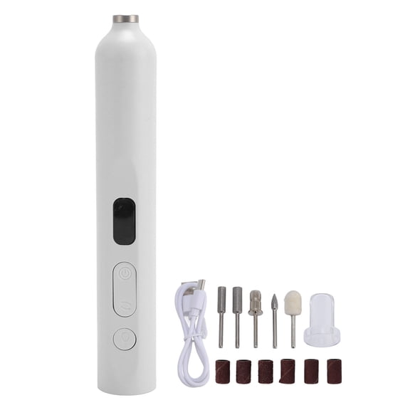 BOKYAN 2-in-1 Portable Nail Drill & LED Curing Lamp – Fast Drying, Multifunctional File & Light for Travel & Home Use, White