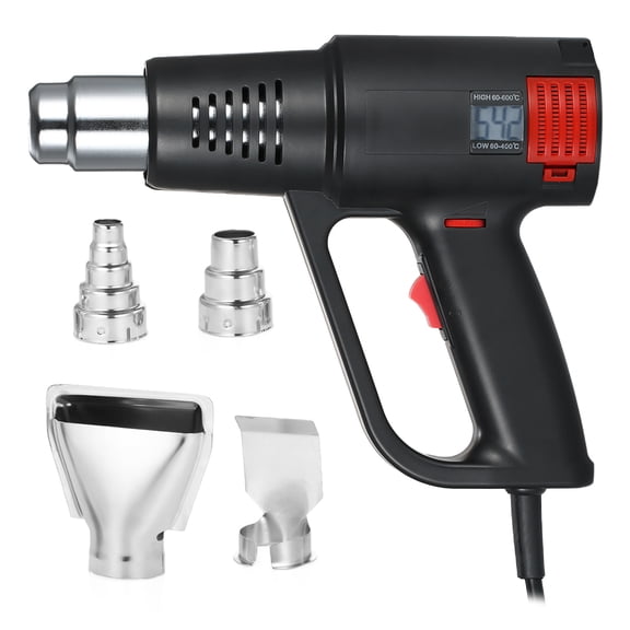 BOKYAN 2000W Industrial Fast Heating Hot Air Gun LCD Digital Temperature Controlled Handheld Heat Blower Electric Adjustable Temperature 110-240V Heat Gun Tool (9.1x7.1 in)