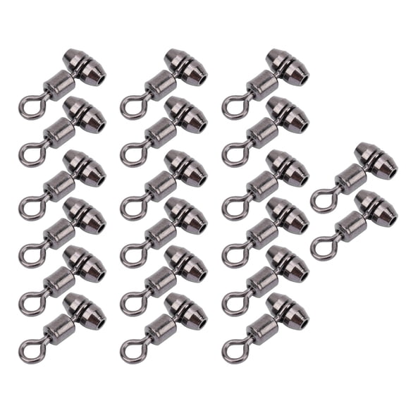 BOKYAN 20pcs Copper Enhanced Version European Type Swivel Hook Gear Connector Fishing Equipment for Freshwater and Saltwater Angling - Medium (1.97 in / 5.0 cm)