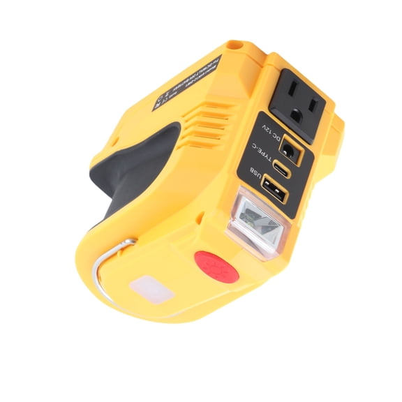 BOKYAN 220W Portable Power Inverter Converter for 18V 20V Li-Ion Battery with DC USB Type C AC 110V Output Outdoor Emergency Power Pack Adapter for Electronics LED Light
