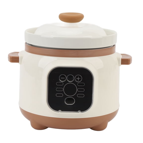 BOKYAN 235W Electric Stew Pot 1.8L (1.9 Qt) Capacity Slow Cooker with 24-Hour Smart Timer