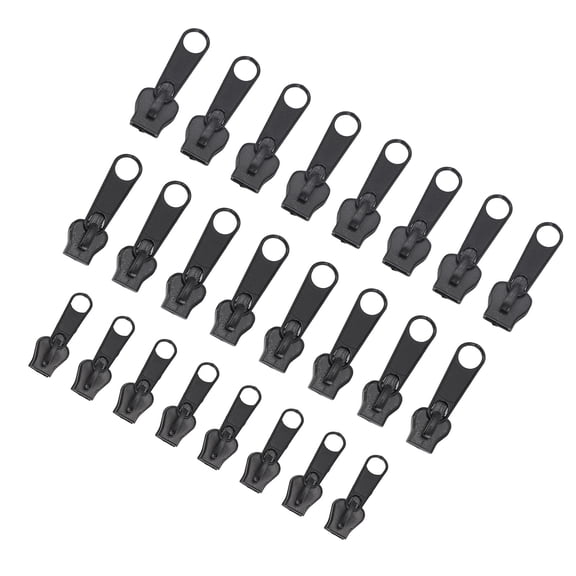 BOKYAN 24 Pcs Zip Repair Kit 3 Sizes Metal Fastener Slider Replacement Detachable Multipurpose for Jackets Coats Luggage Easy Install Zippers Pull Sliders Sewing Accessories Set