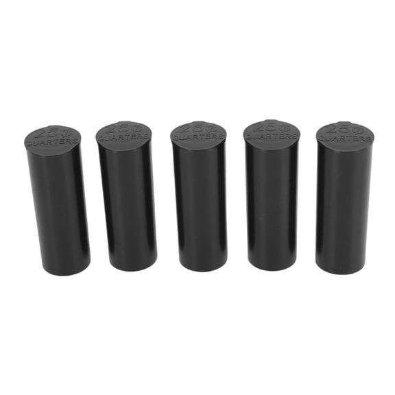 BOKYAN 25PCS Coin Storage Tubes US 25 Cent Collecting Container Plastic Tube 40 Coins Capacity Flat Coin Wrappers 5.9 inches / 15 cm