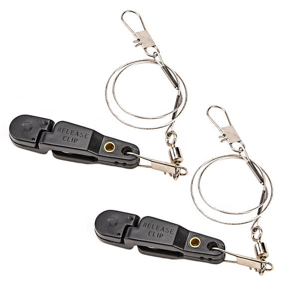 BOKYAN 2Pcs Fishing Line Release Snap Release Clip Offshore Planer Downrigger Power Grip, 9 inches / 22.8 cm Length Adjustable Tension Heavy Duty Saltwater Terminal Tackle Pack of 2