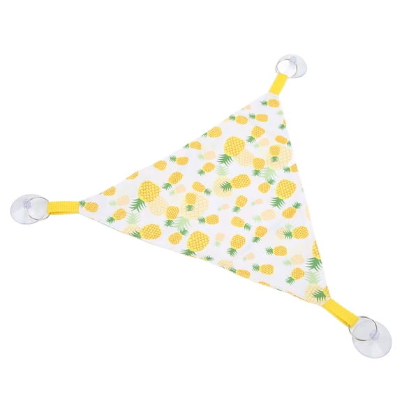 BOKYAN 2Pcs Reptile Hammock Soft Triangular Yellow Fruit Hanging Bed For Lizards Hamsters Bearded Dragons 11.8 Inches / 30 Cm