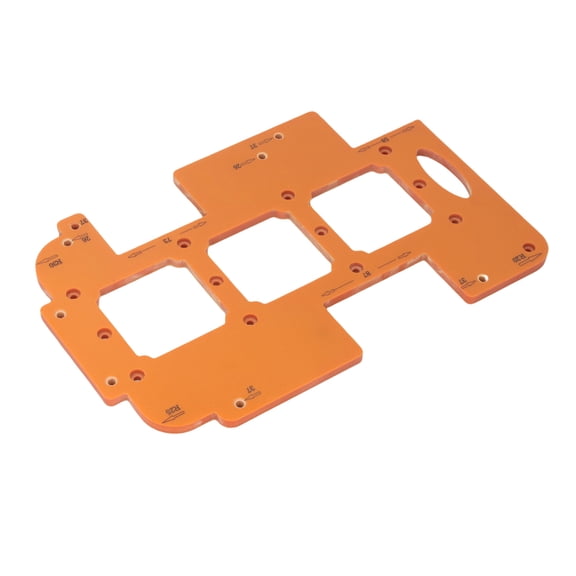 BOKYAN 3 in 1 Cabinet Embedded Handle Slotting Template Woodworking Accessory Round Corner Routing Socket Bottom Box Opening Tool (14.17 inches / 36 cm)