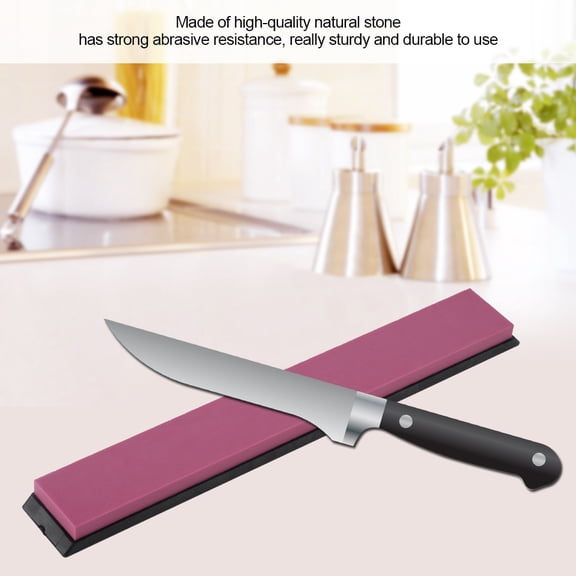 BOKYAN 3000 Grit Ruby Sharpening Stone Whetstone Kitchen Knife Sharpener with Non-Slip Base 5.9 in / 15 cm