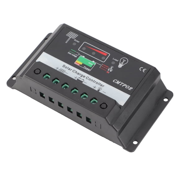 BOKYAN 30A Solar Charge Controller, 12V 24V Auto Switch Battery Regulator for Home Renewable Energy Power Generation System, Safe and Durable ABS Material (5.20 inches / 13.2 cm)