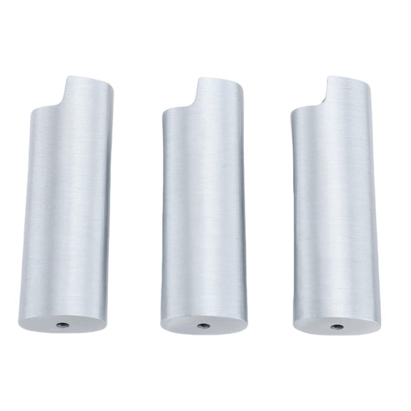 BOKYAN 3PCS Metal Lighter Case Zinc Alloy Lighter Holder Protective Sleeve for Travel Party Bar Silver - Fits Standard Lighters, Durable and Stylish Gift Set