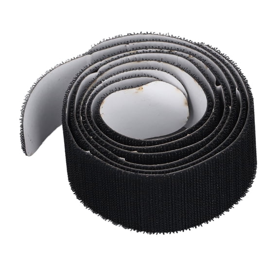 BOKYAN 3PCS Tennis Racket Head Tape 37mm Nylon Hook and Loop Protective Tennis Racket Head Frame Guard Tape for Ball Picking, Black (1.45 inches / 37 mm)