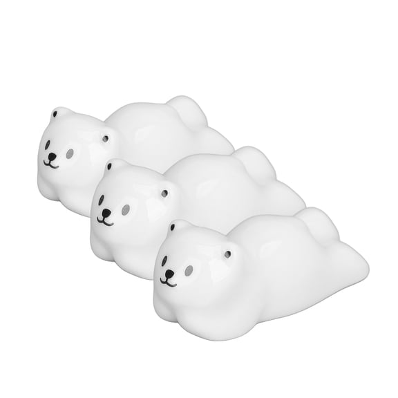 BOKYAN 3Pcs Ceramic Nail Art Pen Holder Cute Bear Shape Stable Prevent Rolling Brush Holder for Home Nail Salon Use 2.36 in / 6 cm [cite: 8]