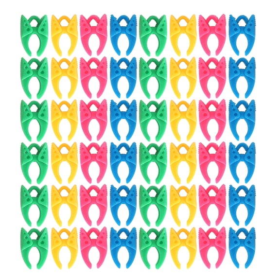BOKYAN 48Pcs Clamp Thread Saver Organizing Silicone Bobbin Clip Spool Sewing Accessories (48 Pieces / 48 Piezas)