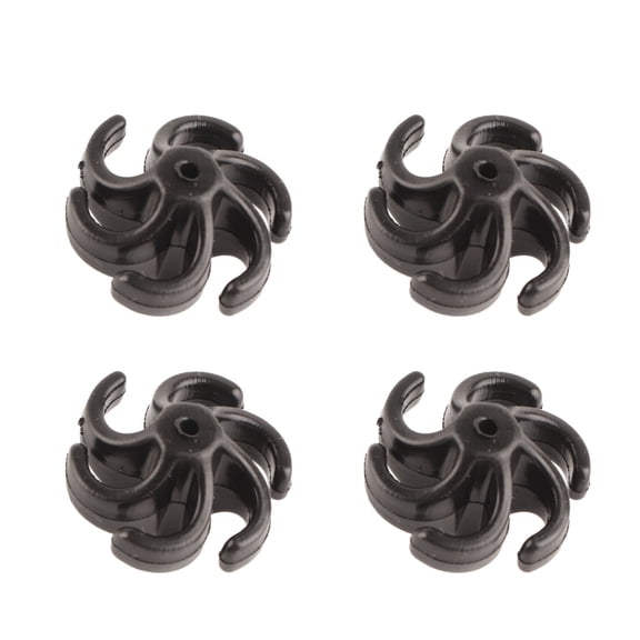 BOKYAN 4Pcs Archery Bow String Stabilizer Rubber Recurve Compound Bow Bowstring Silencer Shock Dampener, Black, 4.33 inches / 11 cm