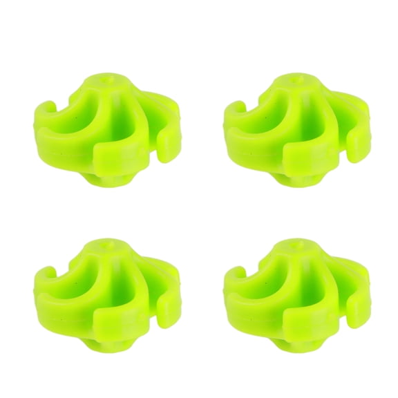 BOKYAN 4Pcs Archery Bow String Stabilizer Rubber Recurve Compound Bow Bowstring Silencer Shock Dampener, Green, 4.33 inches / 11 cm