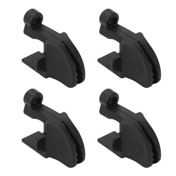 BOKYAN 4pcs Pontoon Boat Clips Nylon Versatile Boat Bumper Hangers for 1 inch / 2.54 cm and 1.25 inches / 3.17 cm Rectangular Tube Square Rails, Fits 3/8 inch / 0.95 cm Rope, Marine Accessories Black