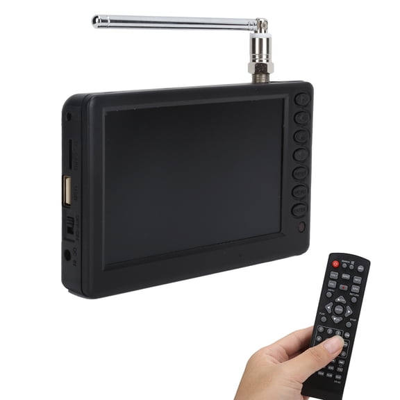 BOKYAN 5 Inch Portable Digital Television Small Handheld Mini TV for Car Camping Kitchen Caravan with Built-in 1500mAh Battery and Antennas Dual Unit 5 inches / 12.7 cm Wide Aspect Screen