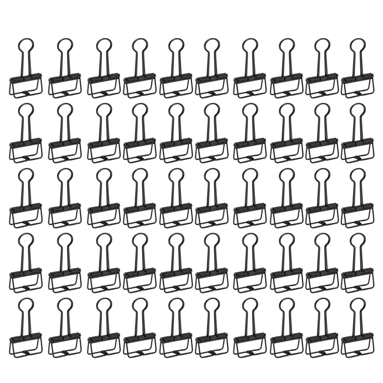 BOKYAN 50 Pcs Hollow Metal Binder Clips – 32 mm Long‑Tail, Strong Clamping, Durable Iron, Ideal for Documents, Reports & Gifts