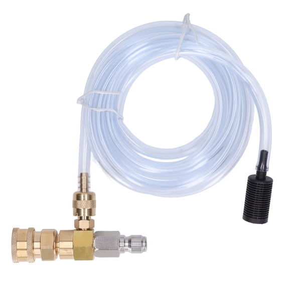 BOKYAN 5000 PSI Chemical Injector Kit for Pressure Washer, Adjustable Downstream Soap Dispenser with 9.8ft (3m) Siphon Tube, 3/8in Quick Connect, Brass and Stainless Steel