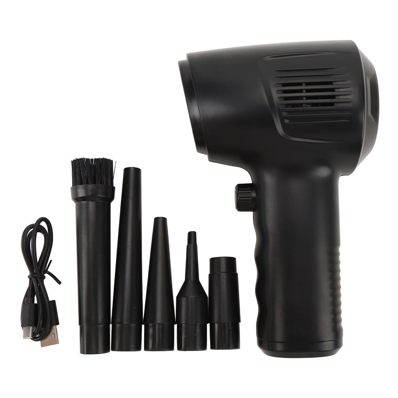 BOKYAN 50000RPM Cordless Air Duster – 5‑Nozzle Rechargeable Portable Blower for Computers, Keyboards, Cars & Inflatable Toys