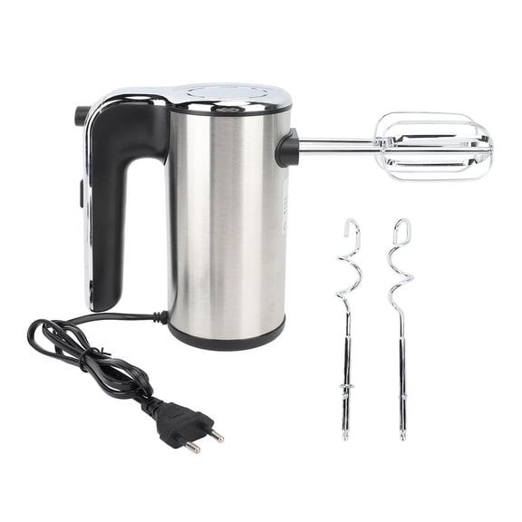 BOKYAN 500W 5-Speed Stainless Steel Handheld Mixer with 4 Beaters Turbocharged Whip, Blend, Whisk, Dishwasher Safe, BPA-Free