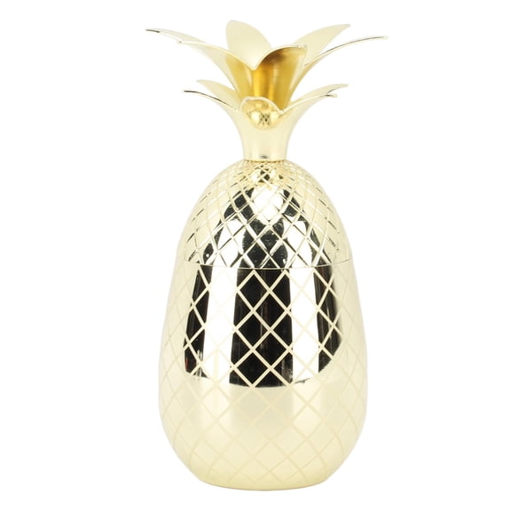 BOKYAN 500ml Pineapple‑Shaped Stainless Steel Cocktail Cup with Lid – Durable, Reusable, 304 Steel, Ideal for Bars, Parties & BBQs