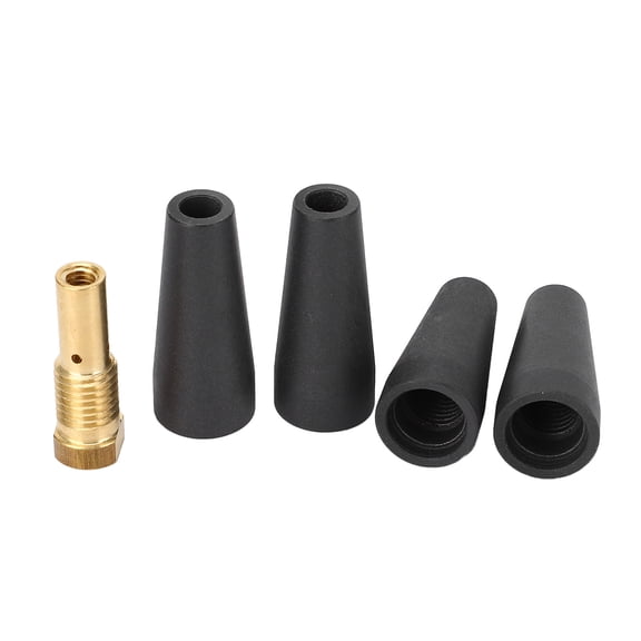 BOKYAN 5Pcs Flux Core Gasless Nozzle Kit for MIG Welding Tips, Includes 4 PTFE Nozzles & 1 Brass Gas Diffuser, Compatible with FC90 80GL (2.75 inches / 7 cm) [cite: 8, 10]