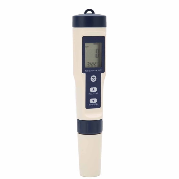 BOKYAN 5in1 Multifunctional Portable PH/Salinity/Tem/TDS/EC Digital Water Quality Tester Monitor Meter Pen High Precision Backlit Water Quality Test Pen for Pools Drinking Water Aquariums Hydroponics