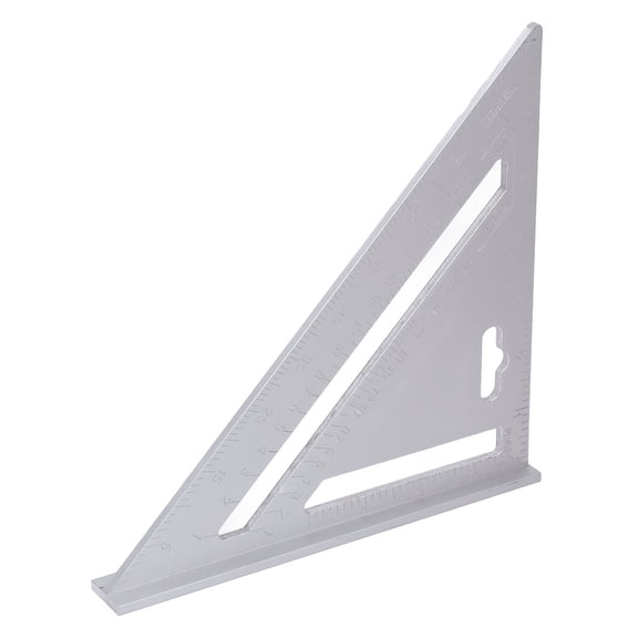 BOKYAN 7 Inch Aluminum Alloy Triangle Ruler Multi Purpose Woodworking Square Tool (Imperial / 17.78 cm)