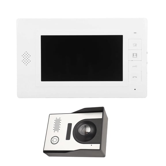 BOKYAN 7 Inch Home Intercom Wired Video Doorbell Hands-Free Night Vision Monitor System for Home Security Door Camera Chime Kit, EU Plug (100-240V, 11.02 inches / 28 cm)
