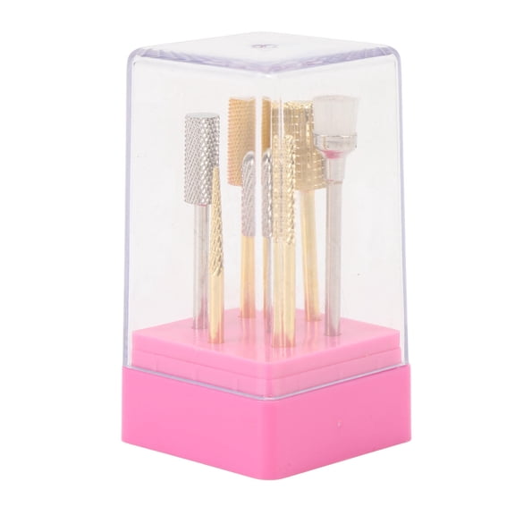 BOKYAN 7Piece Nail Drill Bit Set Tungsten Steel & ABS, Electric Nail File for Acrylic, Gel, Polish Removal & Grinding Ergonomic, Portable Manicure Tool