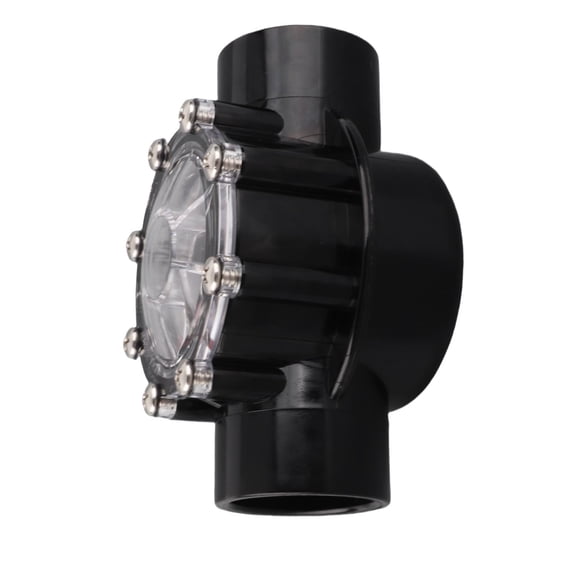 BOKYAN 7235 Check Valve 180 Degree Replacement for Swimming Pools and Spas, Straight Through Flow Clear Lid PVC Construction (6.5 x 3.9 inches / 16.5 x 10 cm)