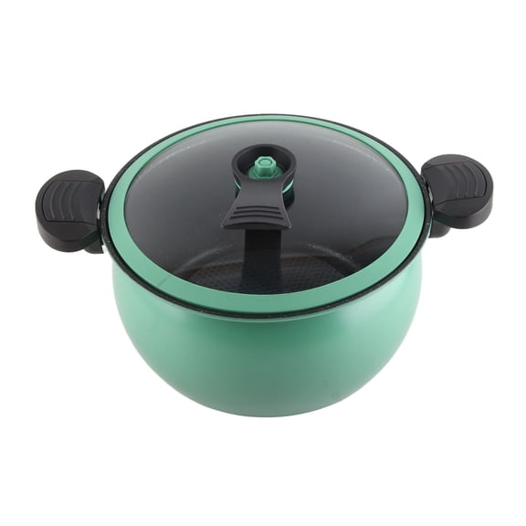 BOKYAN 7L Plumpy Micro Pressure Cooker, Big Capacity Non-Stick Multi-Functional Stew Pot for Home Kitchen, 14.17 inches / 36 cm Green