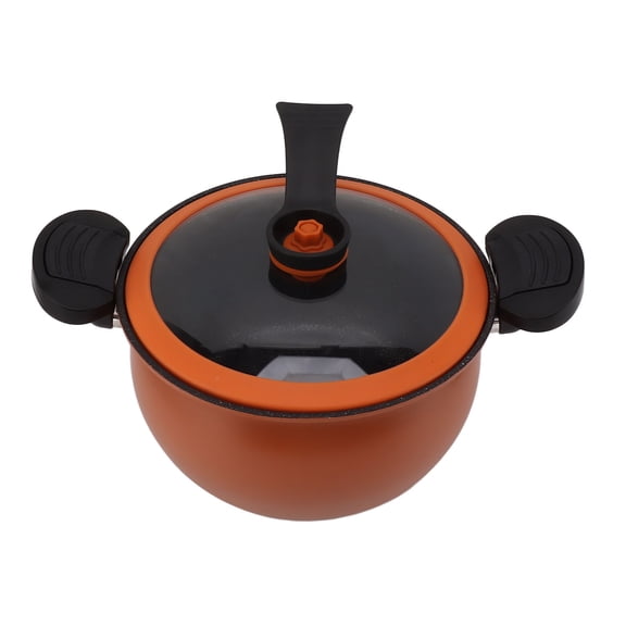 BOKYAN 7L Plumpy Micro Pressure Cooker, Non-Stick Multi-Functional Soup Pot for Induction & Gas Stoves, 14.17 inches / 36 cm Orange