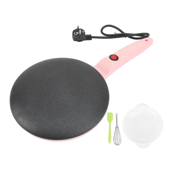 BOKYAN 8inch Electric Crepe & Tortilla Maker  NonStick, AutoHeat Control, 220V EU Plug, Includes Egg Whisk & Silicone Spatula
