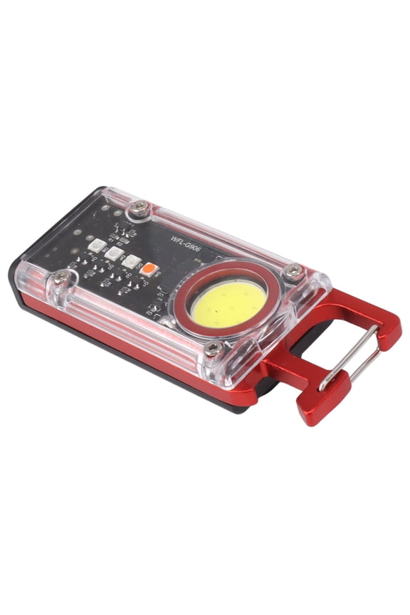 800LM COB Keychain Work Light Rechargeable Mini LED Flashlight Outdoor Bottle Opener Signal Light Red