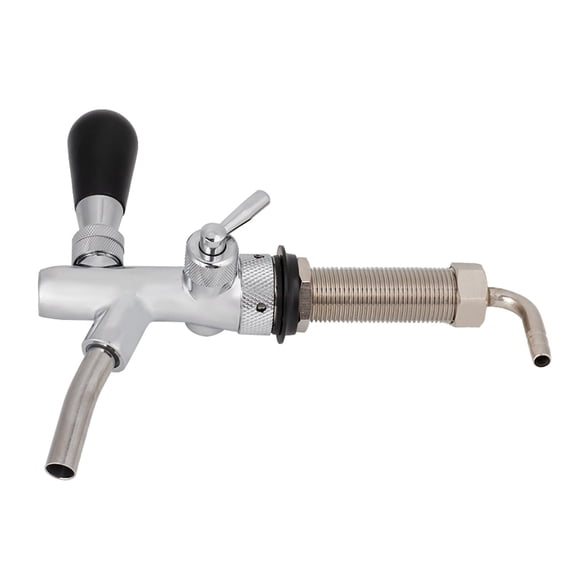 BOKYAN Adjustable Beer Tap Faucet with 4-inch Long Shank and Flow Control Switch, Professional Homebrew Draft Beer Dispensing Kit for Kegerator Fridge (8.1 x 7.1 inches / 20.5 x 18 cm)