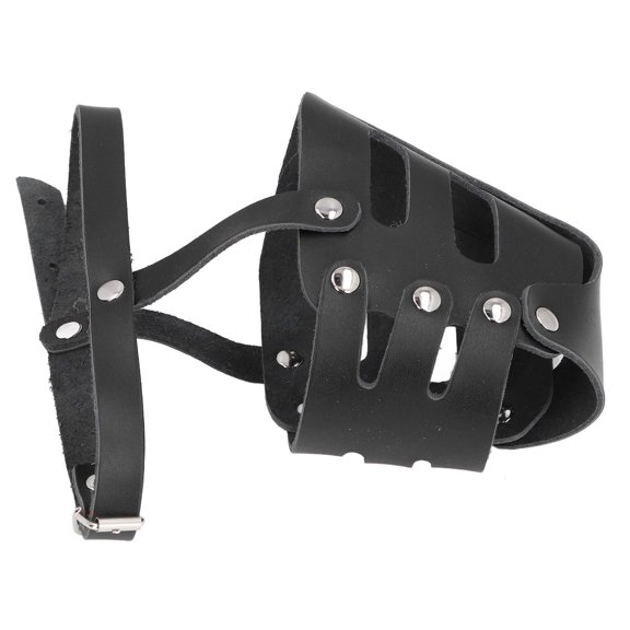 BOKYAN Adjustable Faux Leather Dog Muzzle Breathable, Reinforced Cage Design, AntiBite & Chew, Easy Training Tool