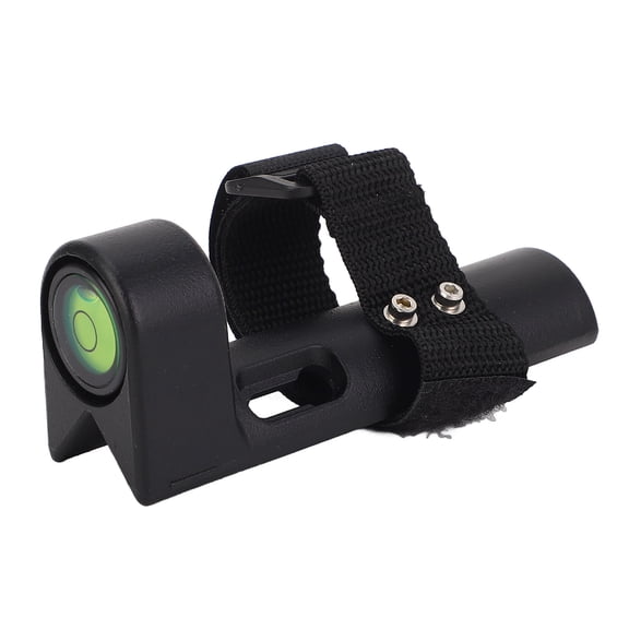 BOKYAN Adjustable Grade Rod Level Aluminum Alloy Survey Rod Bubble Level for Round and Rectangular Bars Measuring Tool Black 7/8 inch / 2.22 cm Vial Diameter Construction Woodworking Tool