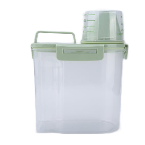 BOKYAN Airtight Pet Food & Snack Storage Container with Measuring Cup, LeakProof Lid, 1.5L Capacity, Ideal for Dogs, Cats, and Outdoor Use
